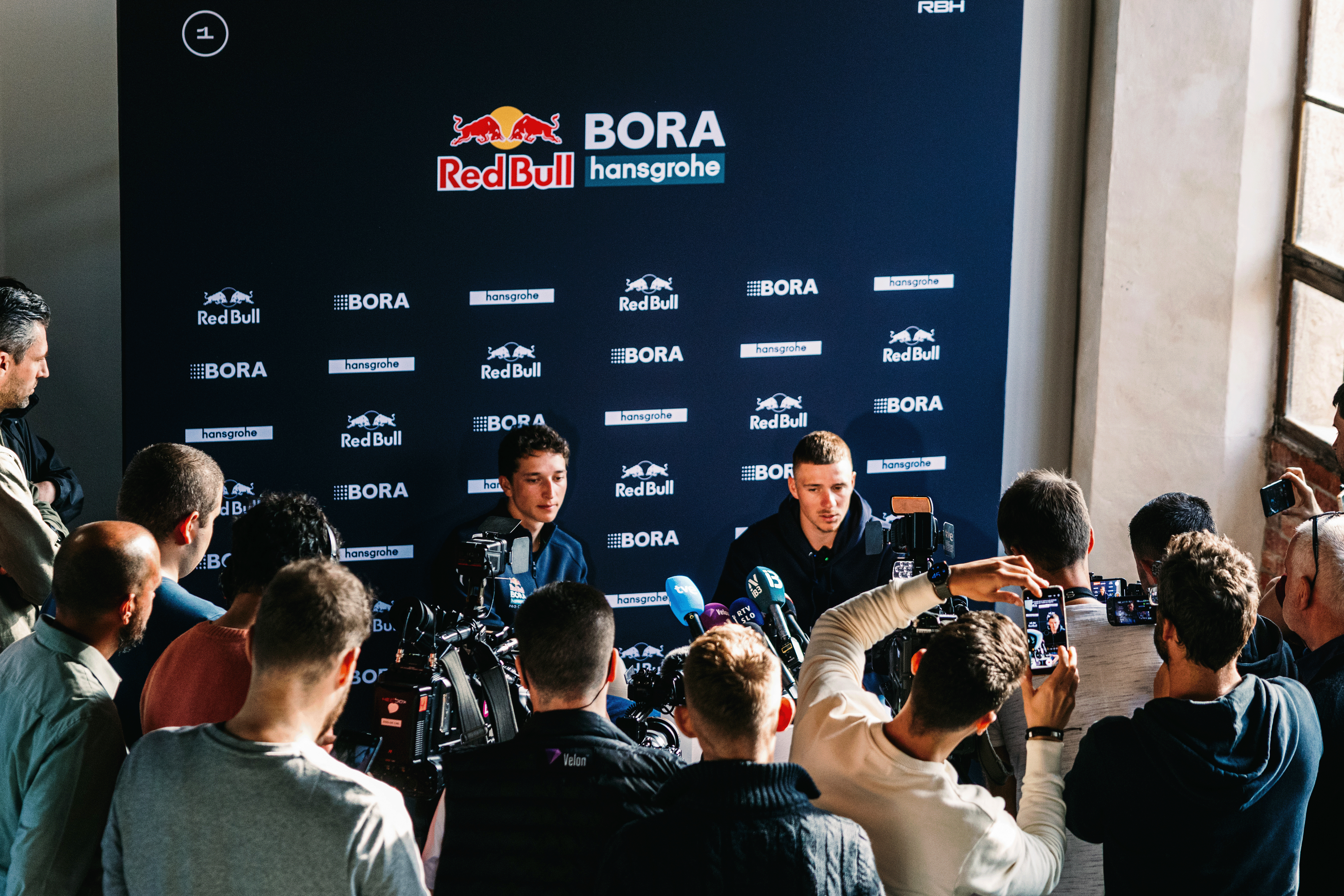 Evenepoel and Lipowitz at Red Bull-Bora-Hansgrohe&#039;s media day in Mallorca