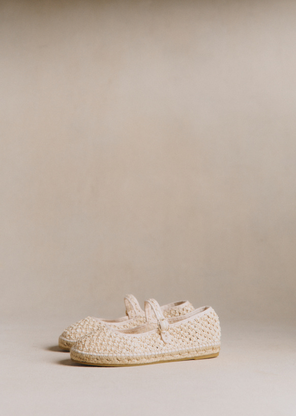 Mariana Espadrilles - Ecru Braided Textile - Polyamide - S&amp;eacute;zane