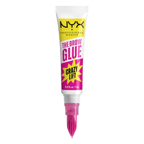 Nyx Professional Makeup the Brow Glue Crazy Lift, Brow Lamination Gel With 16hr Strong Hold &amp;amp; Built-In Styling Comb - Clear Eyebrow Gel