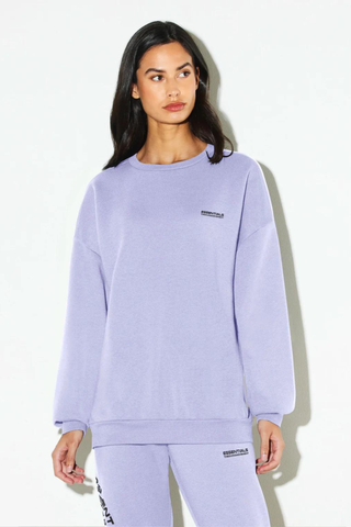 light purple sweatshirt