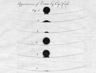 Captain James Cook made these sketches of the transit of Venus as it appeared on June 3, 1769, from Tahiti.