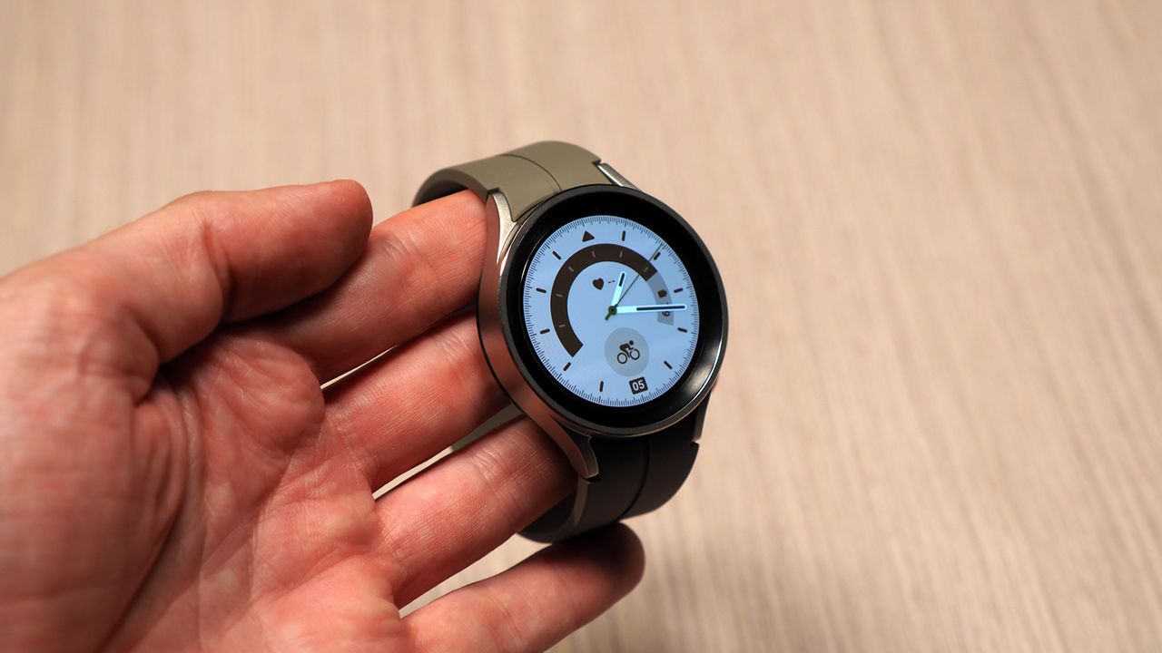 Samsung Galaxy Watch 5 in hand