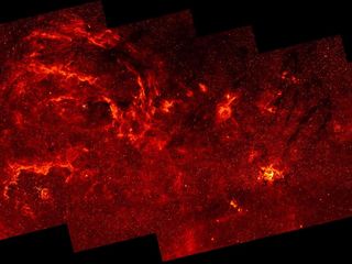 This NASA Hubble Space Telescope infrared mosaic image represents the sharpest survey of the Galactic Center to date.