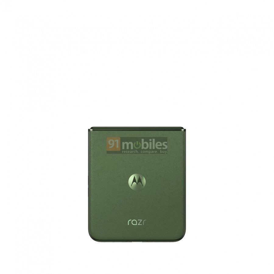 Motorola Razr 2024 closed in spring green colorway