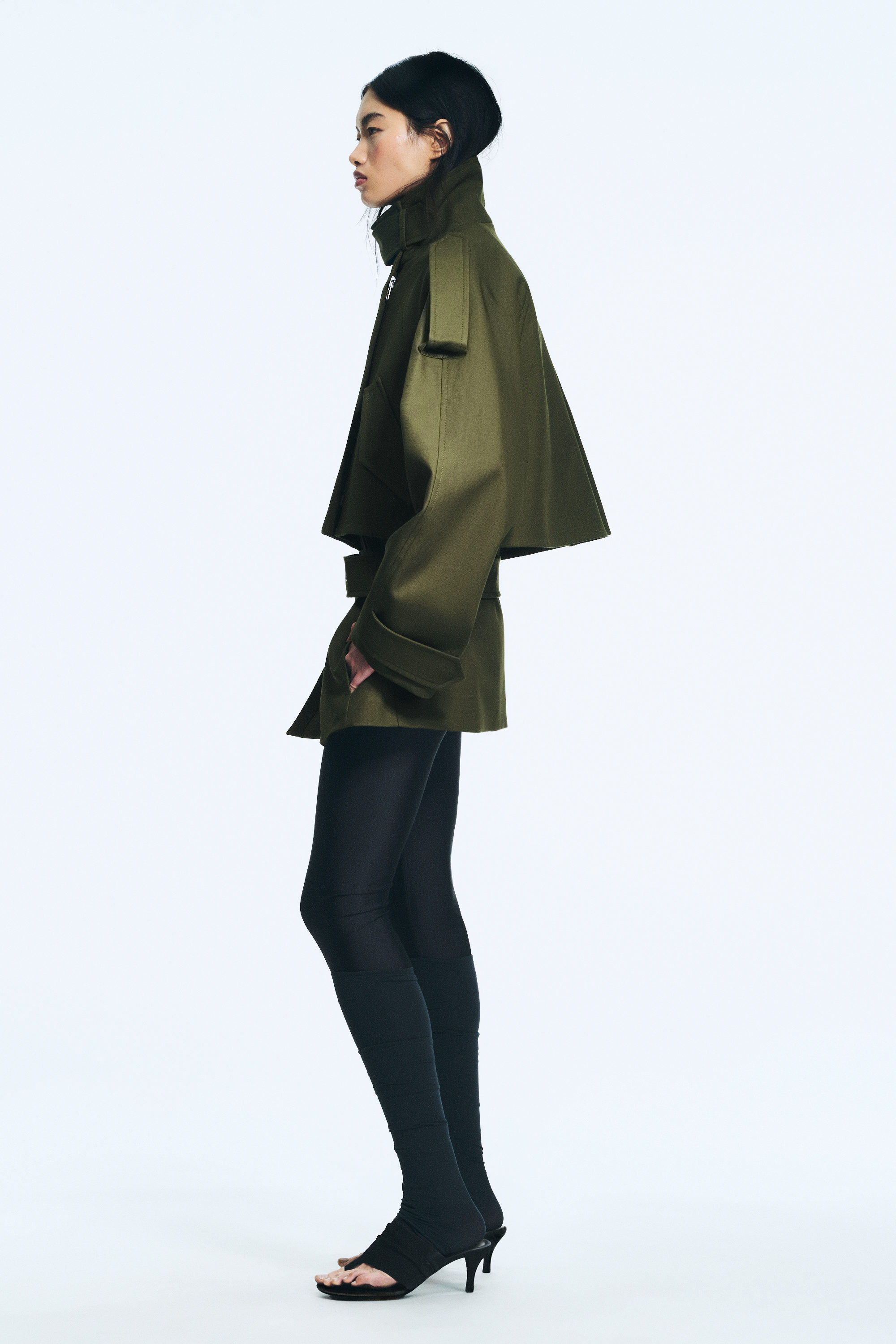 Layered Technical Trench Coat