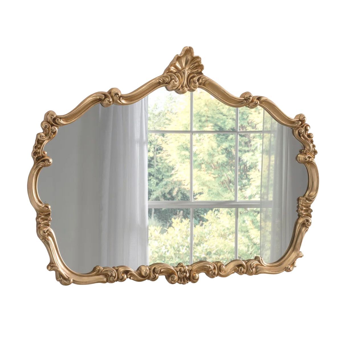 Ornate gold mirror