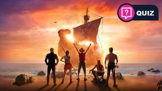 The banner for Netflix's One Piece series, with the TechRadar quiz logo in the top-right.