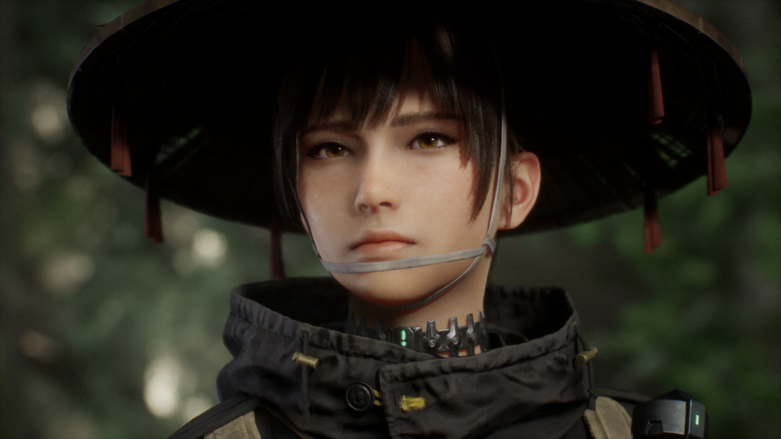 A woman wearing a hat