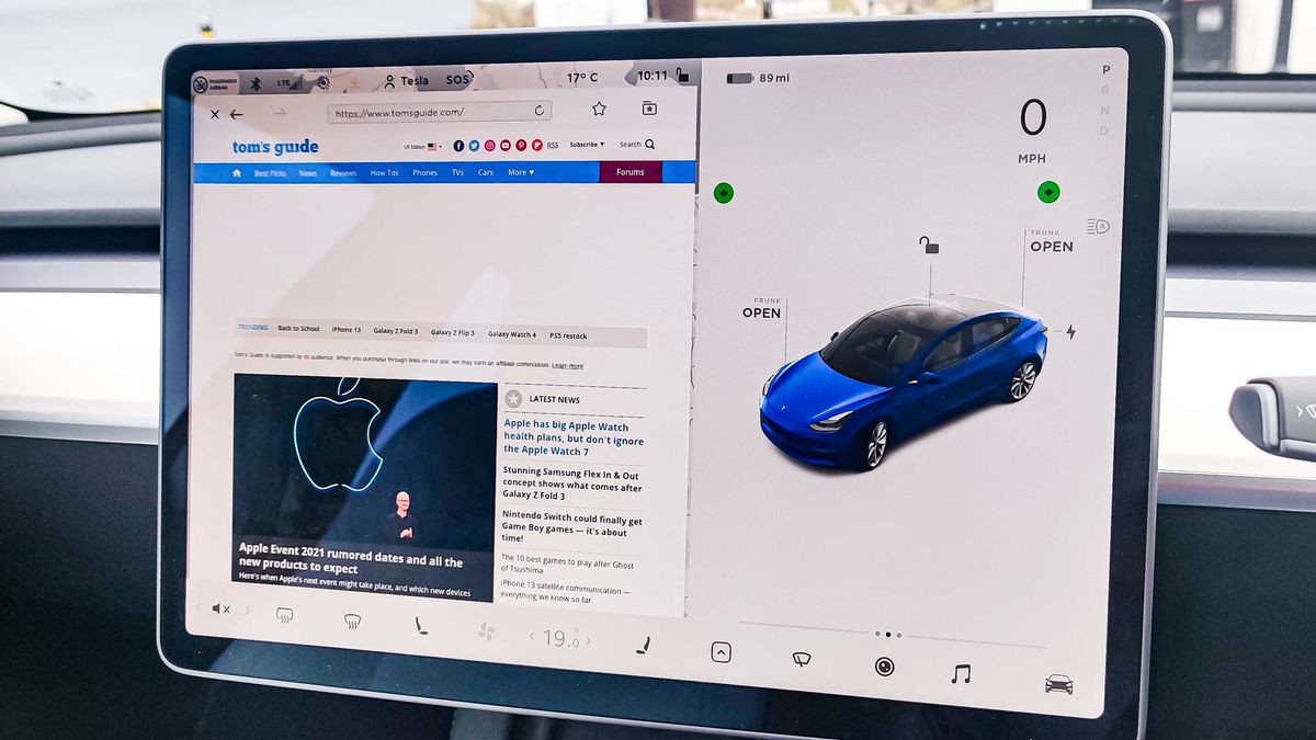 Tesla Model 3 dash display