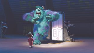 Boo and Sully in Monsters, Inc.
