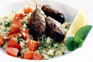 Lamb koftas with minted couscous
