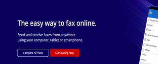 eFax webpage screenshot