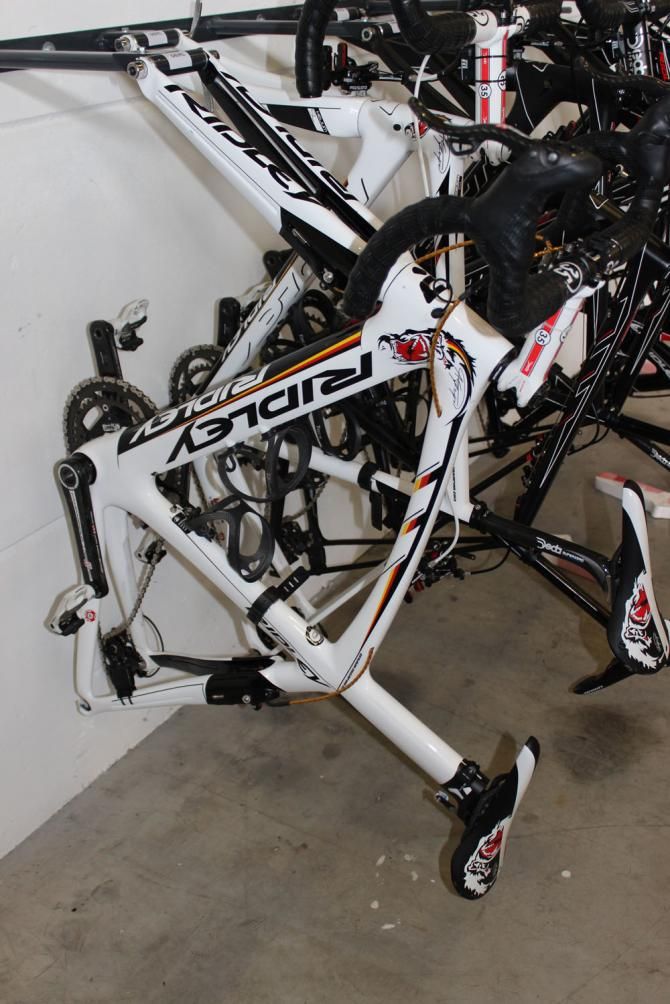 Andr&eacute; Greipel's Ridley in the German champion's colours