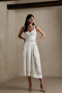 Banana Republic Clover Mixed Media Skirt $230 $185 | Banana Republic