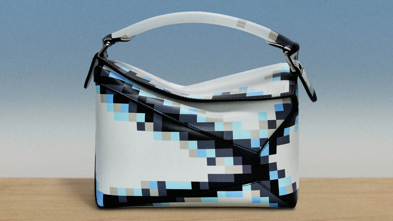 Loewe SS23 Pixelated clothing and accessories