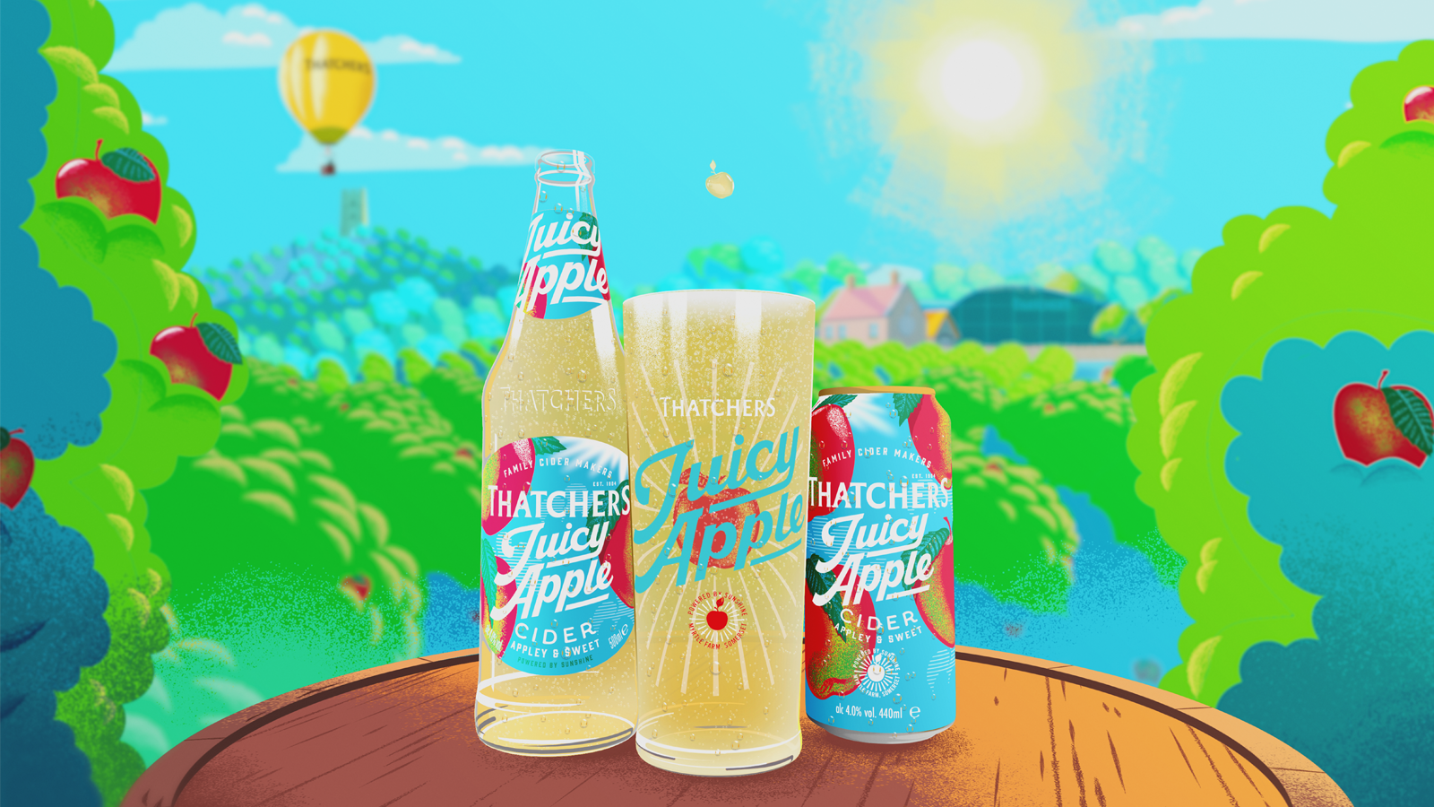 Dynamic ad photos for Thingers cider via Ardman