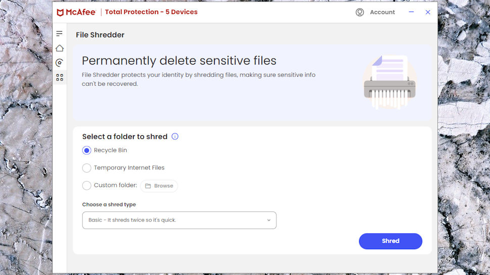 McAfee Total Protection Essential Fileshredder