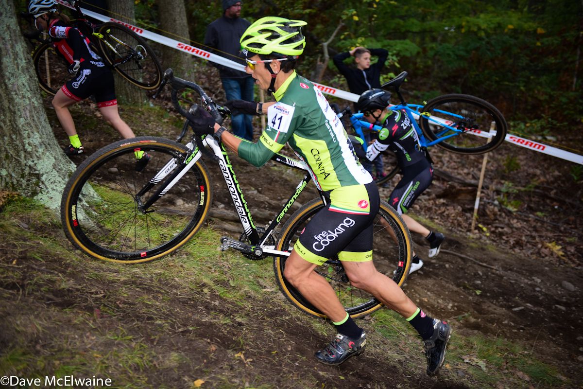 Stacy Barbossa (Midlantic Colavita) taking a different line than some of the other women on the run-up