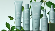 A selection of Aveda Scalp Solutions products.