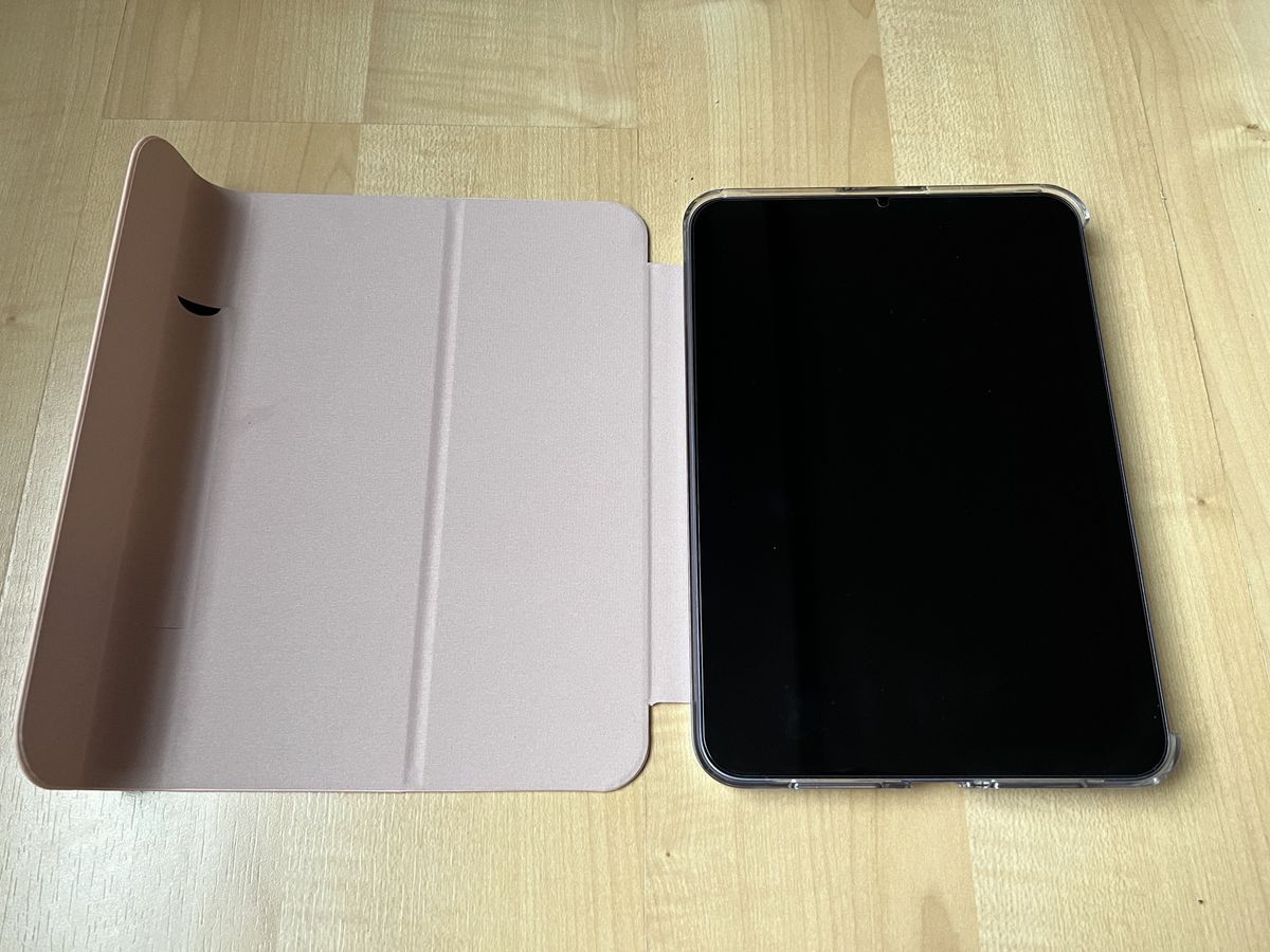 Kate Spade Protective Folio Ipad Mini 6 Lifestyle Open With Ipad Inside