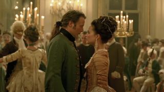 Mads Mikkelsen and Alicia Vikander dancing in A Royal Affair