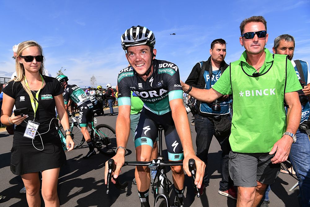 Gregor Muhlberger (Bora-Hansgrohe) celebrates his stage victory at BinckBank Tour
