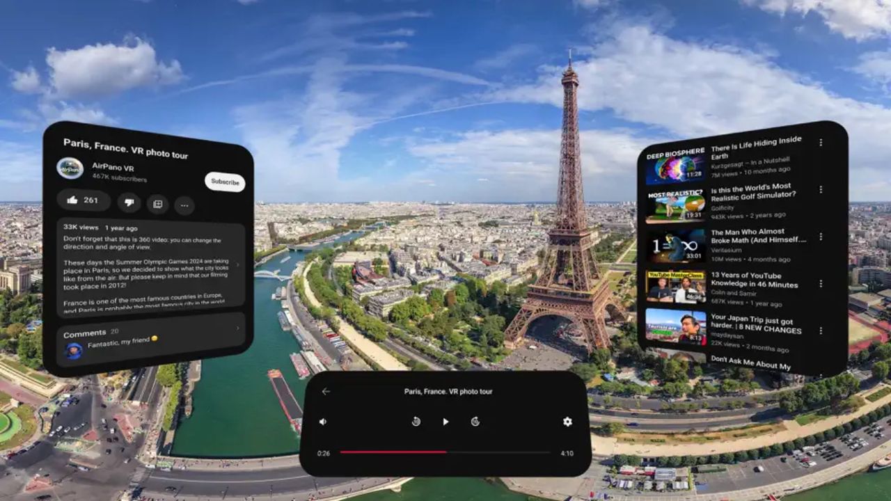 YouTube Vision Pro app