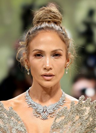 Jennifer Lopez attends The 2024 Met Gala Celebrating "Sleeping Beauties: Reawakening Fashion" at The Metropolitan Museum of Art on May 06, 2024 in New York City