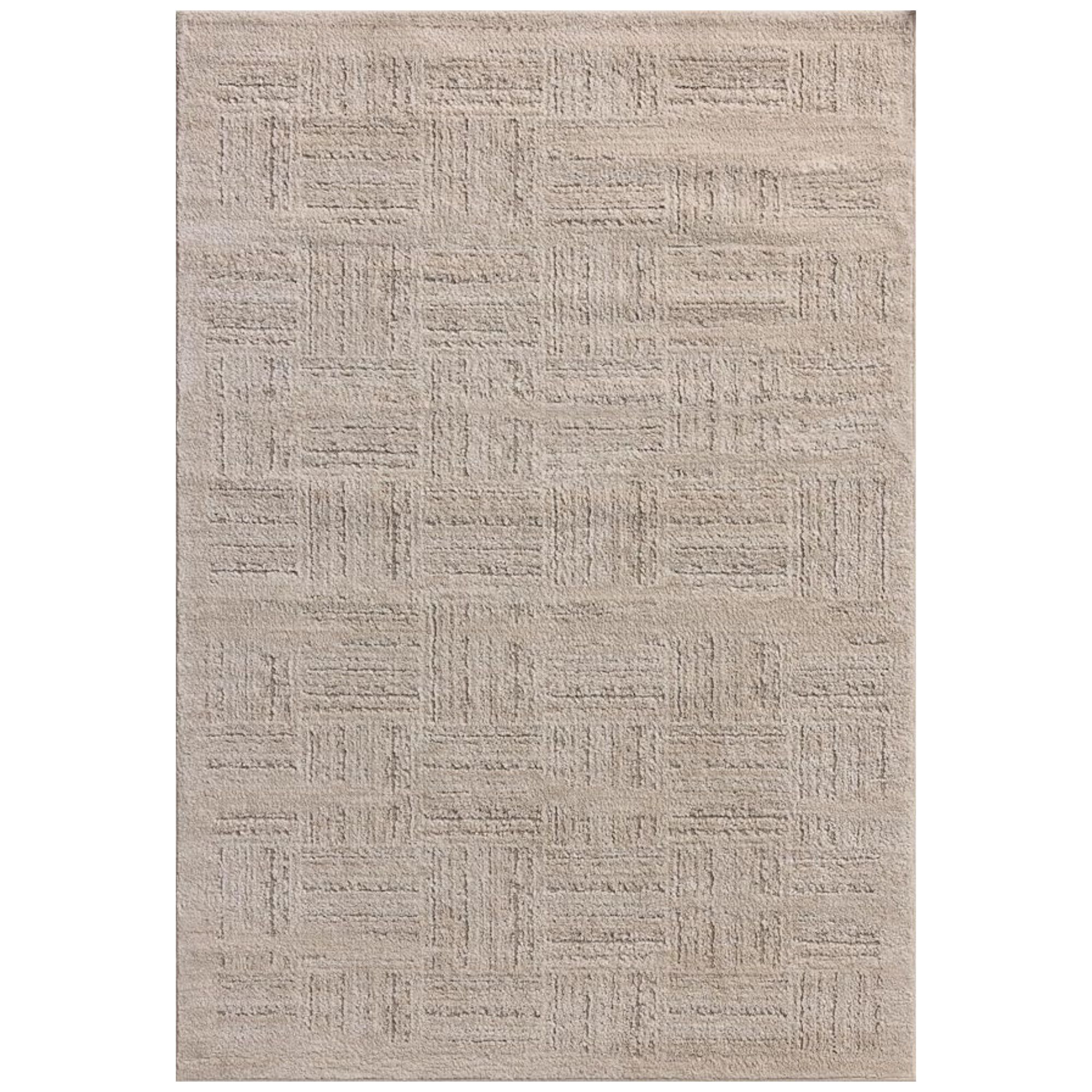 Monty 01 Area Rug in Ivory/Taupe
