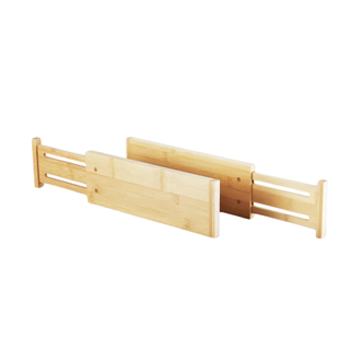 Set of 2 Bamboo Expandable Drawer Dividers 