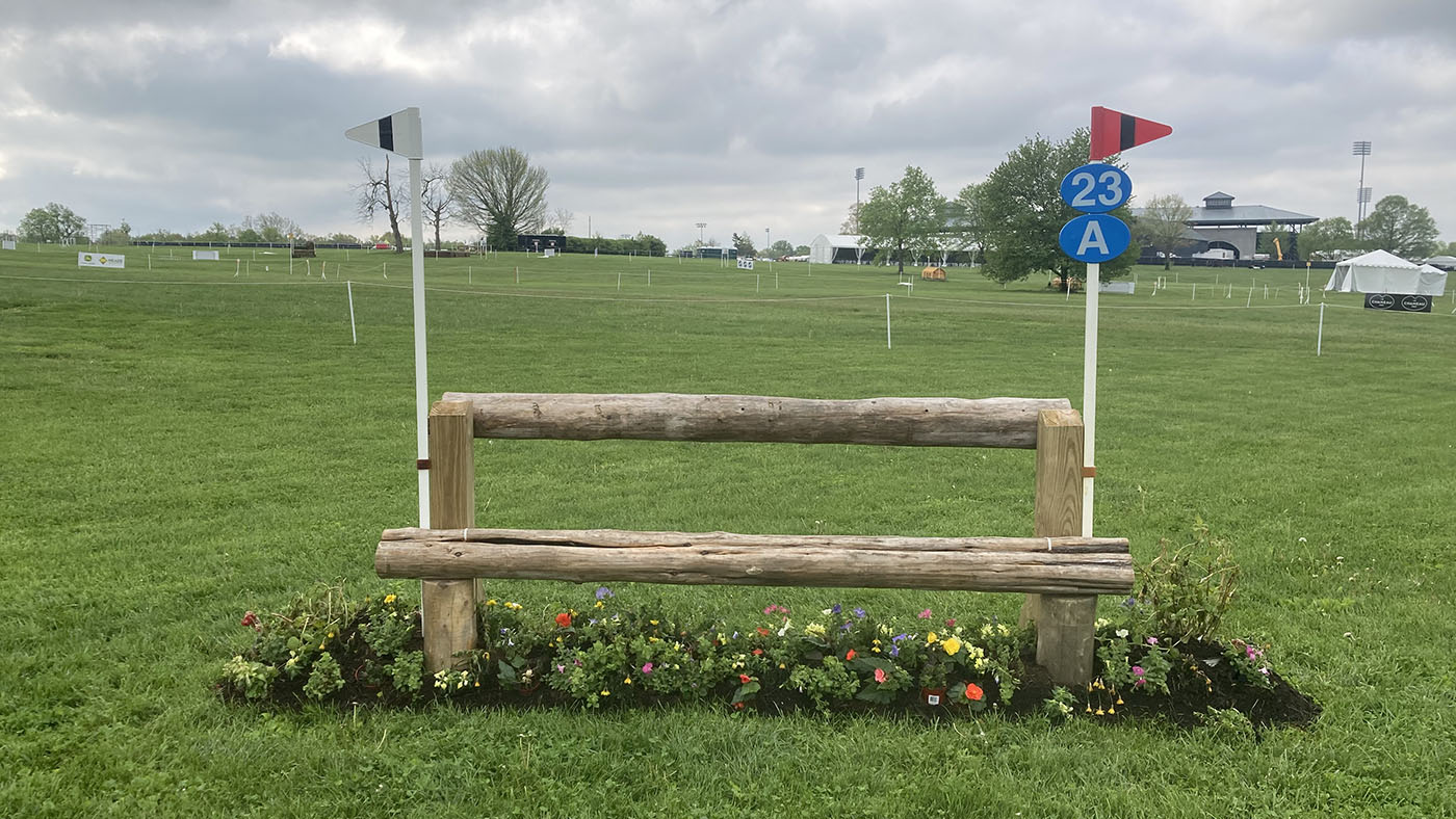 Kentucky Three-Day Event cross-country course 2024 fence 23a alternative