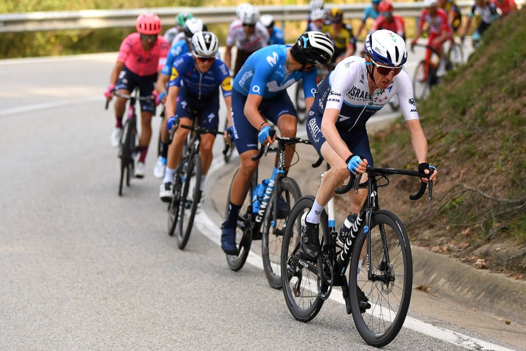 MANRESA SPAIN MARCH 26 Daniel Martin of Ireland and Team Israel StartUp Nation during the 100th Volta Ciclista a Catalunya 2021 Stage 5 a 2015km stage from La Pobla De Segur to Manresa 220m VoltaCatalunya100 on March 26 2021 in Manresa Spain Photo by David RamosGetty Images