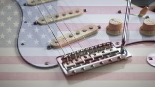 Fender Strat and US flag