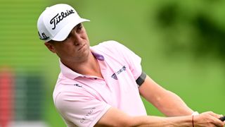 Justin Thomas during the Wyndham Championship at Sedgefield Country Club