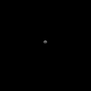The dwarf planet Ceres is seen amidst the blackness of space in this view from NASA's Dawn spacecraft captured on Jan. 25, 2015, when the spacecraft was about 147,000 miles from the huge space rock.