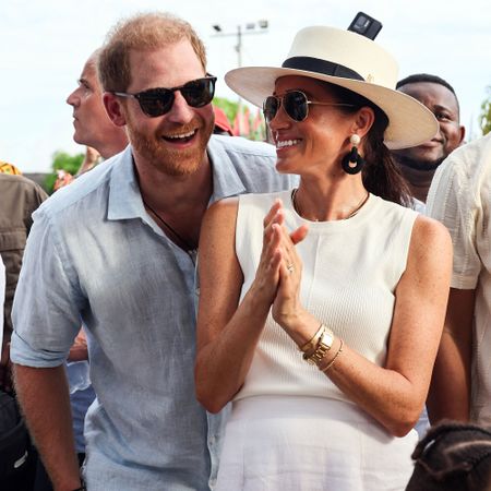 Meghan Markle wears a white Panama hat