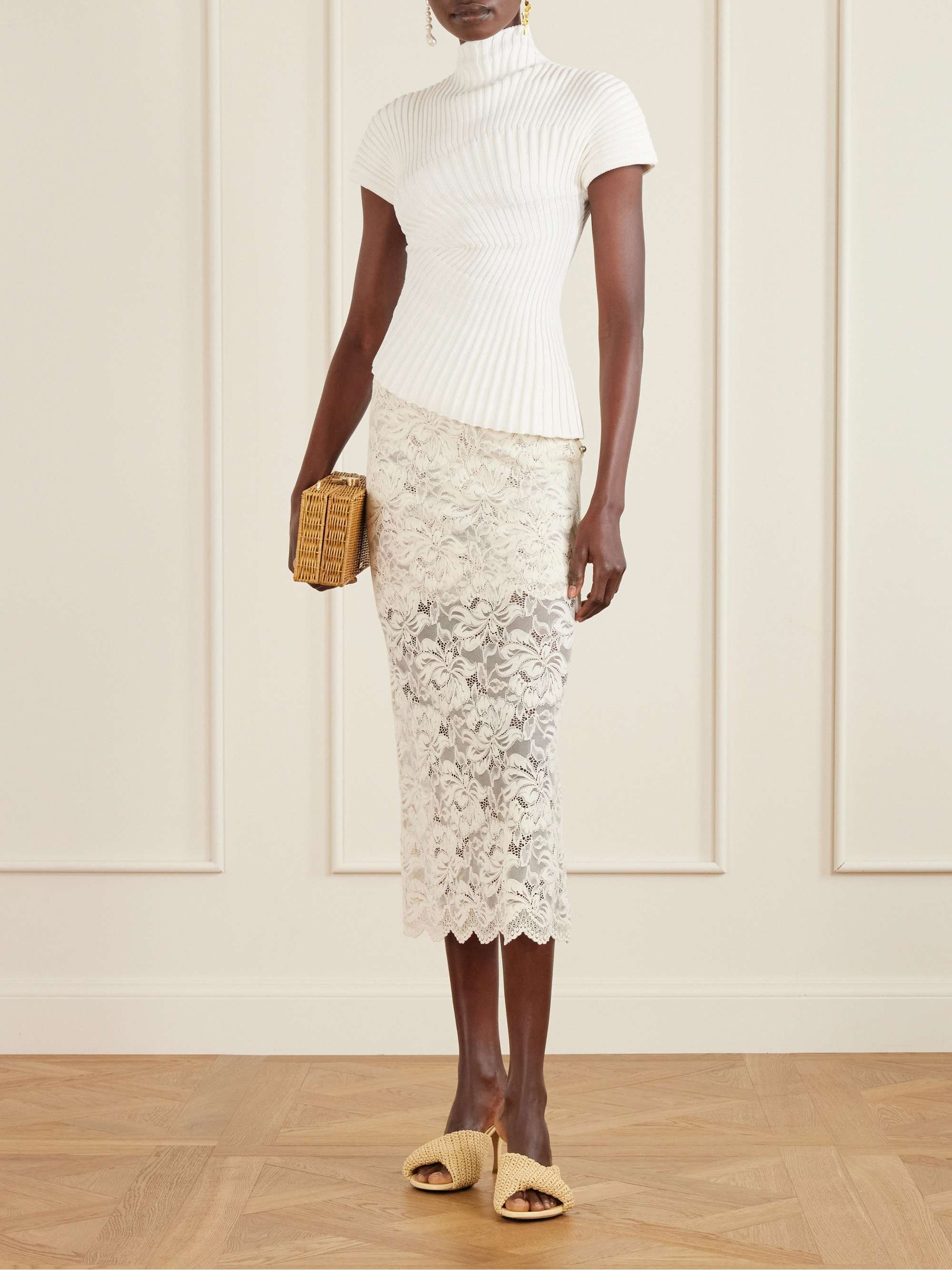 Annemie Asymmetric Ribbed Cotton Top