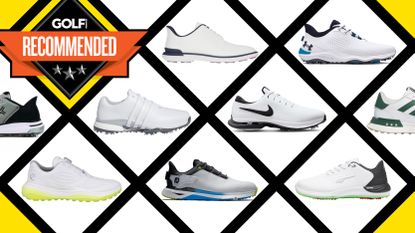 A number of the best golf shoes in a grid format