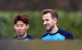 Son Heung-min, left, and Harry Kane
