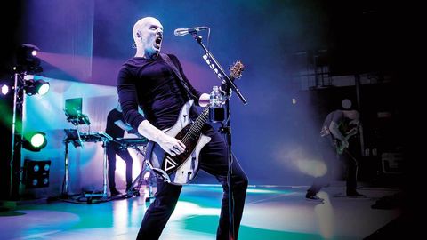 Devin Townsend on stage at the Apollo