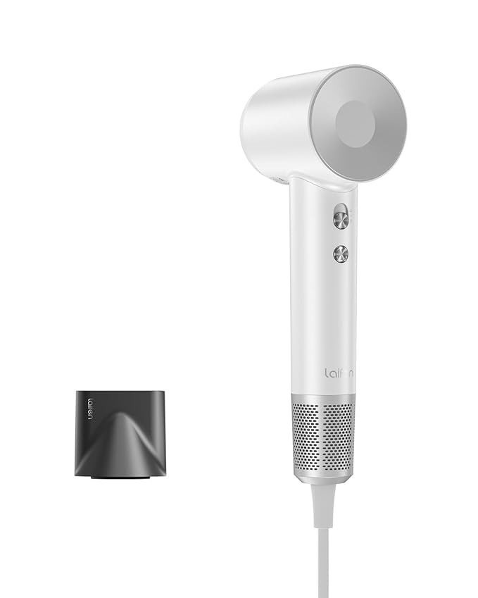 Laifen Swift Hair Dryer, High Speed 200m Ionic Blow Dryer With 110, 000 Rpm Brushless Motor for Fast Drying, Low Noise, Hairdryer With Magnetic Nozzle, Hd500