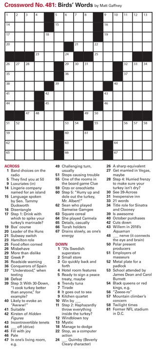 Crossword puzzle