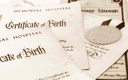 Birth, marriage, divorce and death certificates