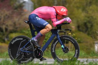 ORON SWITZERLAND APRIL 27 Stefan Bissegger of Switzerland and Team EF Education Nippo during the 74th Tour De Romandie 2021 Prologue a 405km Individual Time Trial stage from Oron to Oron 700m ITT TDR2021 TDRnonstop UCIworldtour on April 27 2021 in Oron Switzerland Photo by Luc ClaessenGetty Images