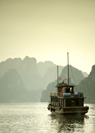 A boat on Halong Bay