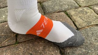 adidas Terrex Heat.Rdy Trail Running Speed Ankle Socks being worn, side view