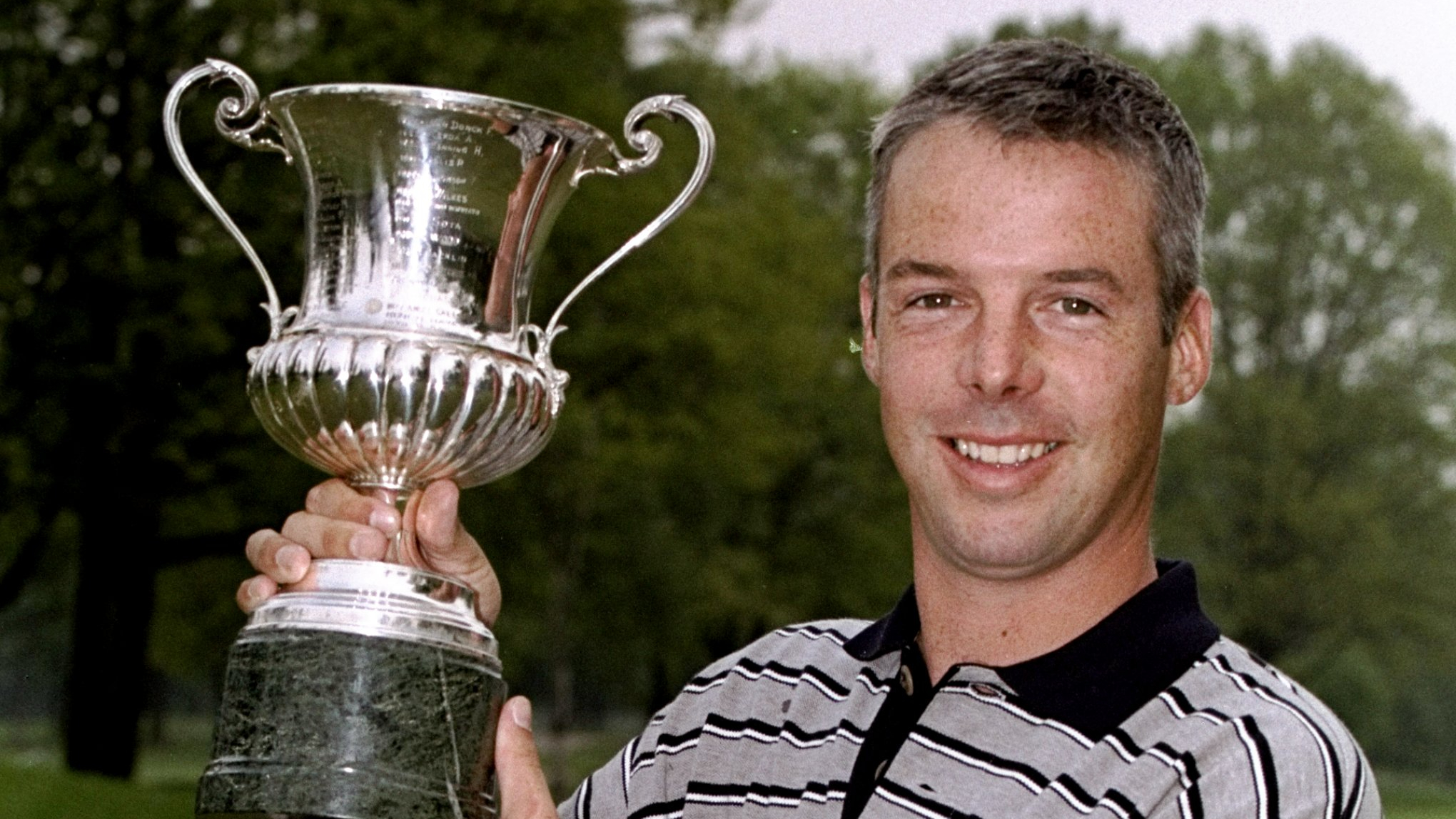 Dean Robertson with the Italian Open trophy