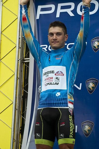 Italian Andrea Guardini (Farnese Vini/Neri Sottoli) holds a commanding nineteen point lead in the sprint points competition with one day to go.