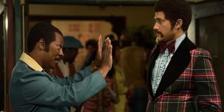 Keegan-Michael Key alongside Eddie Murphy in the Netflix film, Dolemite Is My Name.