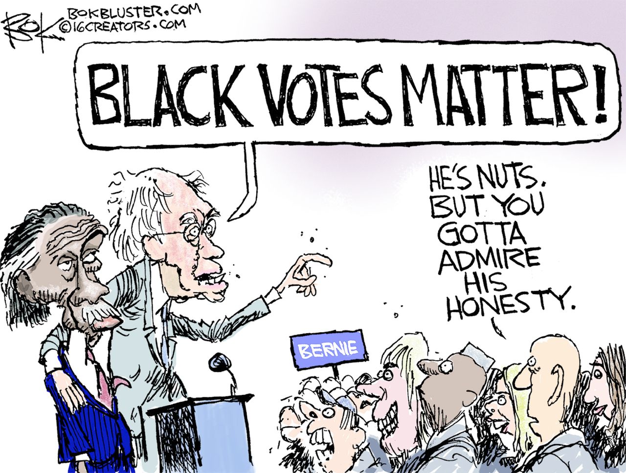 Political Cartoon U.S. Bernie 2016